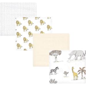 image:imageHudson Baby Unisex Baby Cotton Flannel Receiving Blankets Moose One SizeNeutral Safari World