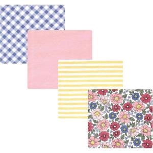 image:imageHudson Baby Unisex Baby Cotton Flannel Receiving Blankets Moose One SizePink Blue Pretty Floral