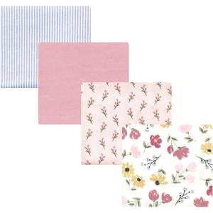 image:imageHudson Baby Unisex Baby Cotton Flannel Receiving Blankets Moose One SizeSoft Painted Floral