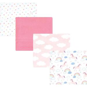 image:imageHudson Baby Unisex Baby Cotton Flannel Receiving Blankets Moose One SizeUnicorns Rainbows