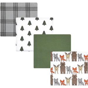 image:imageHudson Baby Unisex Baby Cotton Flannel Receiving Blankets Moose One SizeWild Forest