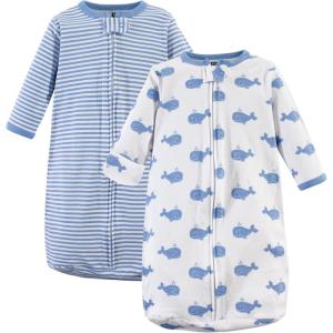 image:imageHudson Baby Unisex Baby Cotton LongSleeve Wearable Sleeping Bag Sack BlanketBlue Whales