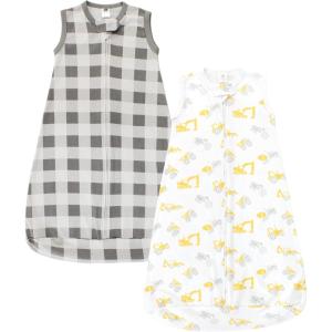 image:imageHudson Baby Unisex Baby Cotton LongSleeve Wearable Sleeping Bag Sack BlanketConstruction Vehicles Sleeveless
