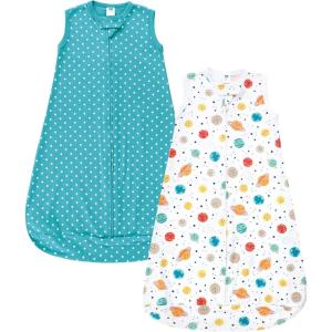 image:imageHudson Baby Unisex Baby Cotton LongSleeve Wearable Sleeping Bag Sack BlanketHappy Planets Sleeveless