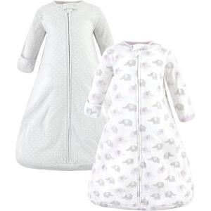 image:imageHudson Baby Unisex Baby Cotton LongSleeve Wearable Sleeping Bag Sack BlanketLilac Elephants Long Sleeve