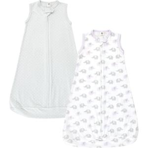 image:imageHudson Baby Unisex Baby Cotton LongSleeve Wearable Sleeping Bag Sack BlanketLilac Elephants Sleeveless