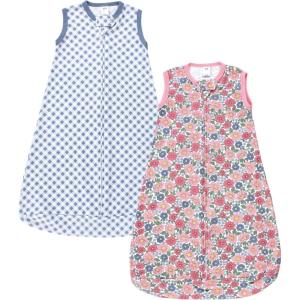 image:imageHudson Baby Unisex Baby Cotton LongSleeve Wearable Sleeping Bag Sack BlanketPink Blue Pretty Floral Sleeveless