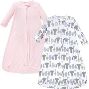 image:imageHudson Baby Unisex Baby Cotton LongSleeve Wearable Sleeping Bag Sack BlanketPink Safari