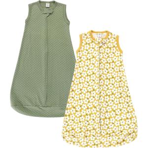 image:imageHudson Baby Unisex Baby Cotton LongSleeve Wearable Sleeping Bag Sack BlanketSage Floral Sleeveless