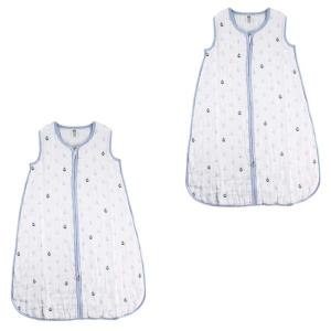 image:imageHudson Baby Unisex Baby Muslin Cotton Sleeveless Wearable Sleeping Bag Sack Blanket Lemons 1824 MonthsAnchors 2pack