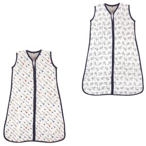 image:imageHudson Baby Unisex Baby Muslin Cotton Sleeveless Wearable Sleeping Bag Sack Blanket Lemons 1824 MonthsArrowsPaper Airplane Muslin 2pack
