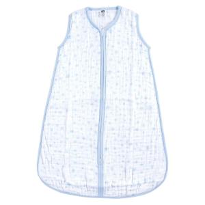 image:imageHudson Baby Unisex Baby Muslin Cotton Sleeveless Wearable Sleeping Bag Sack Blanket Lemons 1824 MonthsBlue Stars
