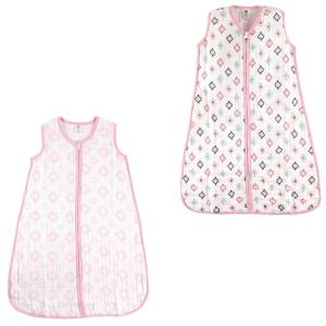 image:imageHudson Baby Unisex Baby Muslin Cotton Sleeveless Wearable Sleeping Bag Sack Blanket Lemons 1824 MonthsDamaskPink Aztec Muslin 2pack