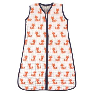 image:imageHudson Baby Unisex Baby Muslin Cotton Sleeveless Wearable Sleeping Bag Sack Blanket Lemons 1824 MonthsFoxes