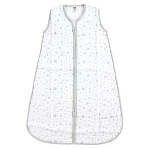 image:imageHudson Baby Unisex Baby Muslin Cotton Sleeveless Wearable Sleeping Bag Sack Blanket Lemons 1824 MonthsGray Stars