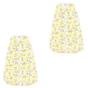 image:imageHudson Baby Unisex Baby Muslin Cotton Sleeveless Wearable Sleeping Bag Sack Blanket Lemons 1824 MonthsLemons 2pack