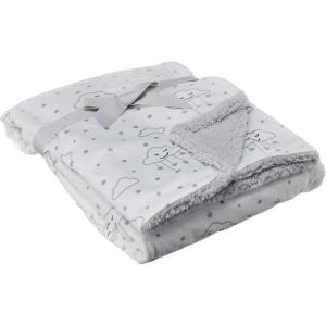 image:imageHudson Baby Unisex Baby Plush Mink and Sherpa Blanket Royal Safari One SizeGray Clouds