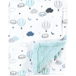 image:imageHudson Baby Unisex Baby Plush Mink and Sherpa Blanket Royal Safari One SizeHot Air Baloon