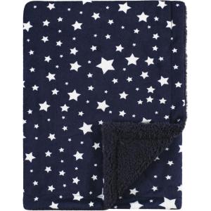 image:imageHudson Baby Unisex Baby Plush Mink and Sherpa Blanket Royal Safari One SizeNavy Star