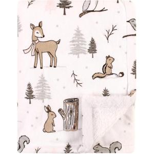 image:imageHudson Baby Unisex Baby Plush Mink and Sherpa Blanket Royal Safari One SizeWinter Forest