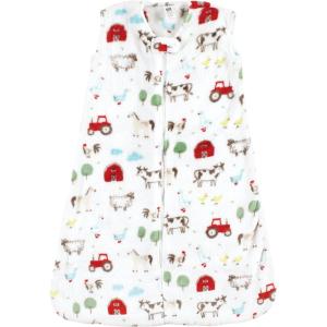 image:imageHudson Baby Unisex Baby Plush Sleeping Bag Sack BlanketBoy Farm Animals