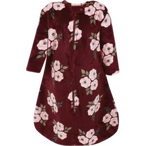 image:imageHudson Baby Unisex Baby Plush Sleeping Bag Sack BlanketBurgundy Floral Long Sleeve