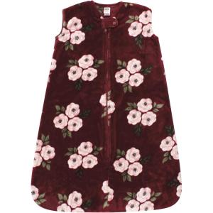 image:imageHudson Baby Unisex Baby Plush Sleeping Bag Sack BlanketBurgundy Floral Sleeveless