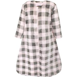 image:imageHudson Baby Unisex Baby Plush Sleeping Bag Sack BlanketLongsleeve Pink Gray Plaid