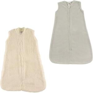 image:imageHudson Baby Unisex Baby Plush Sleeping Bag Sack BlanketSolid Gray Cream