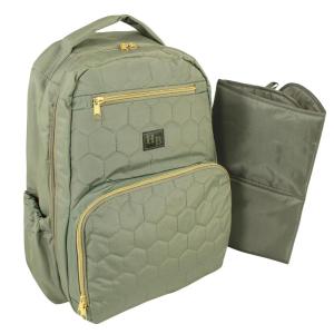 image:imageHudson Baby Unisex Baby Premium Diaper Bag Backpack and Changing Pad Beige One SizeOlive