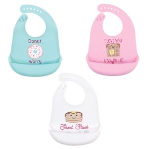 image:imageHudson Baby Unisex Baby Silicone Bibs Unicorn One SizeDonut