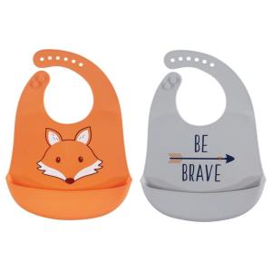 image:imageHudson Baby Unisex Baby Silicone Bibs Unicorn One SizeFox