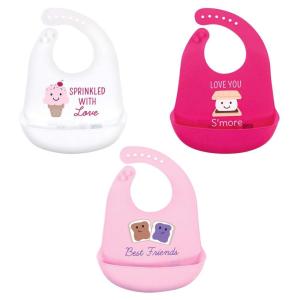 image:imageHudson Baby Unisex Baby Silicone Bibs Unicorn One SizeIce Cream