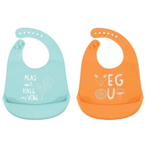 image:imageHudson Baby Unisex Baby Silicone Bibs Unicorn One SizeKale
