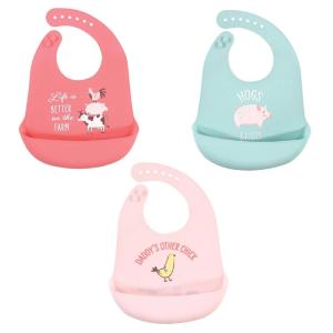 image:imageHudson Baby Unisex Baby Silicone Bibs Unicorn One SizeLife is Better on the Farm