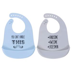 image:imageHudson Baby Unisex Baby Silicone Bibs Unicorn One SizeMustache
