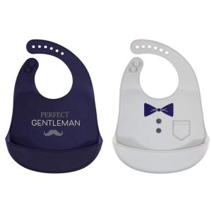image:imageHudson Baby Unisex Baby Silicone Bibs Unicorn One SizePerfect Gentlemen