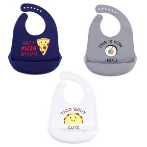 image:imageHudson Baby Unisex Baby Silicone Bibs Unicorn One SizePizza