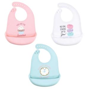 image:imageHudson Baby Unisex Baby Silicone Bibs Unicorn One SizeSweetest Cupcake