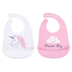 image:imageHudson Baby Unisex Baby Silicone Bibs Unicorn One SizeUnicorn