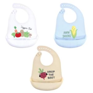 image:imageHudson Baby Unisex Baby Silicone Bibs Unicorn One SizeVeggies