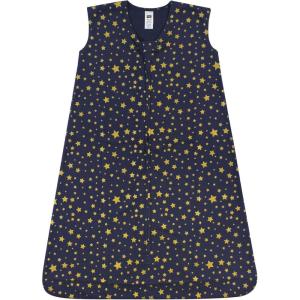 image:imageHudson Baby Unisex BabyCotton Sleeveless Wearable Sleeping Bag Sack BlanketGold Navy Star