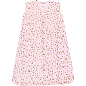 image:imageHudson Baby Unisex BabyCotton Sleeveless Wearable Sleeping Bag Sack BlanketGold Pink Star