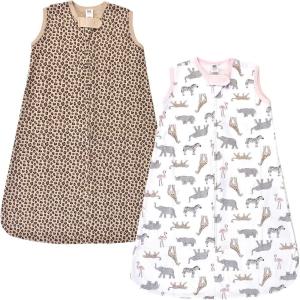 image:imageHudson Baby Unisex BabyCotton Sleeveless Wearable Sleeping Bag Sack BlanketModern Pink Safari