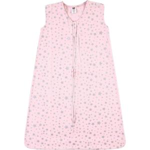 image:imageHudson Baby Unisex BabyCotton Sleeveless Wearable Sleeping Bag Sack BlanketSilver Pink Star