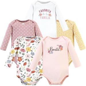 image:imageHudson Baby babygirls Cotton Longsleeve Bodysuits 5packBonita