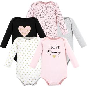 image:imageHudson Baby babygirls Cotton Longsleeve Bodysuits 5packGirl Mommy