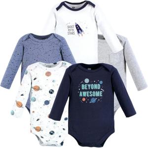 image:imageHudson Baby babygirls Cotton Longsleeve Bodysuits 5packSpace