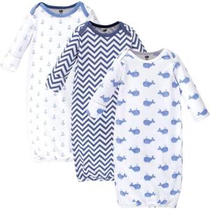 image:imageHudson Baby unisexbaby Cotton GownsBlue Whales