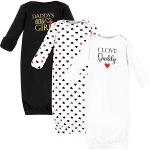 image:imageHudson Baby unisexbaby Cotton GownsGirl Daddy Red Black